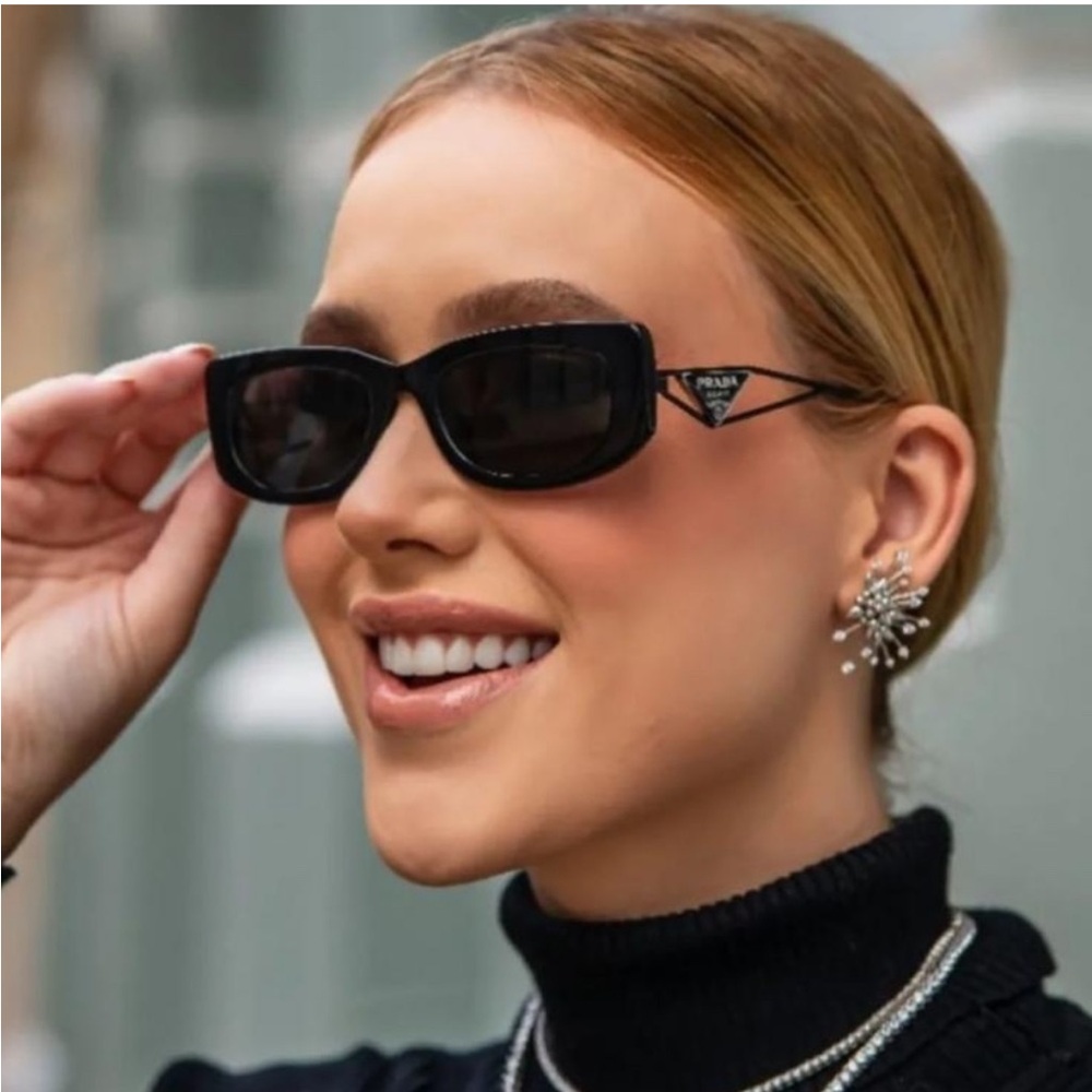 NWT Prada PR14YS - 1AB5S0 Black Sunglasses